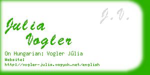 julia vogler business card